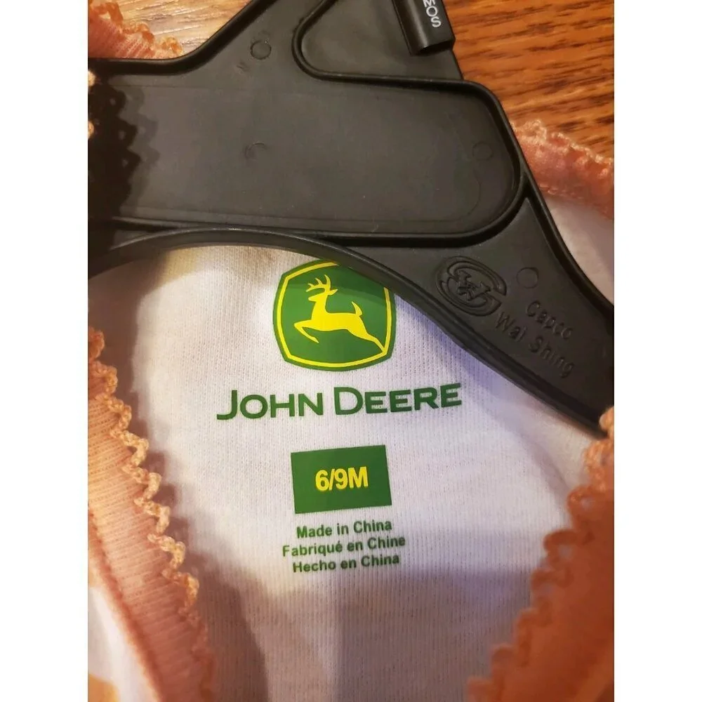 Infant John Deere One-piece Romper (2) Girls‎ 6/9 Months Spring Summer Chick Pig